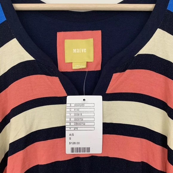 NWT Anthropologie Maeve Davina Striped Layered Dress - Picture 6 of 7